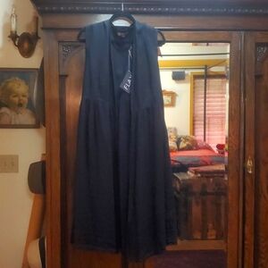 NWT Black Flax Linen vest...